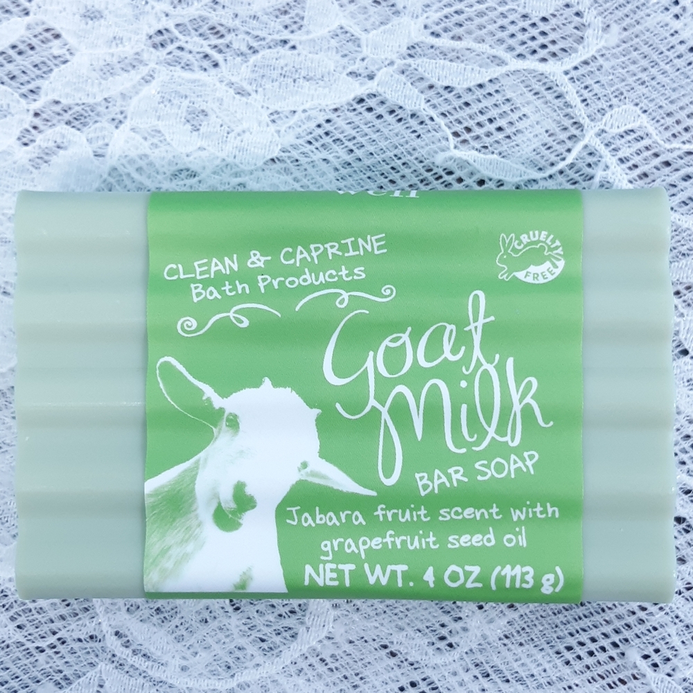 6 Goat Milk Bar Soap Clean Caprine Be Well Green Jabara Fruit Grapefruit Set - Picture 3 of 7